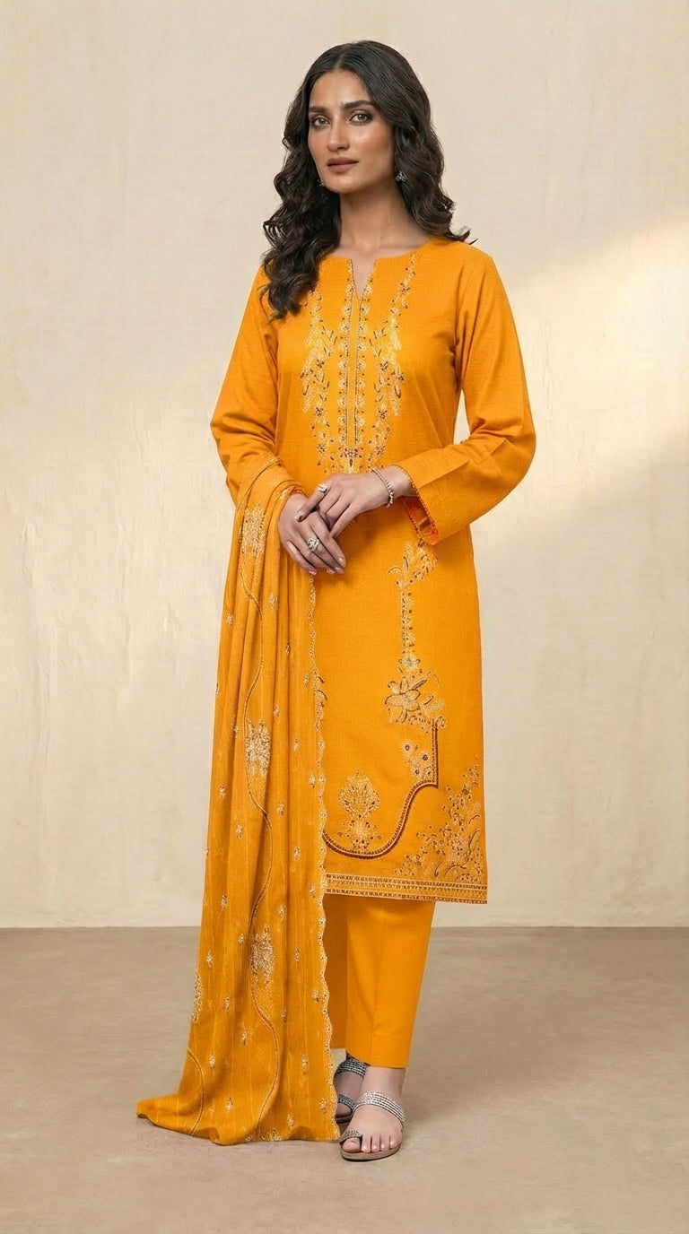 NMDM-06 Embroidered Lawn Unstitched 3 Pcs