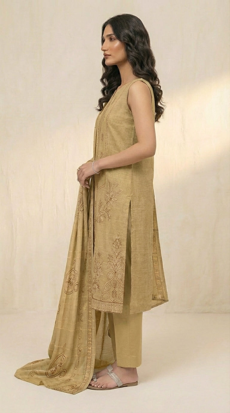 NMKS-01 Embroidered Lawn Unstitched 3 Pcs