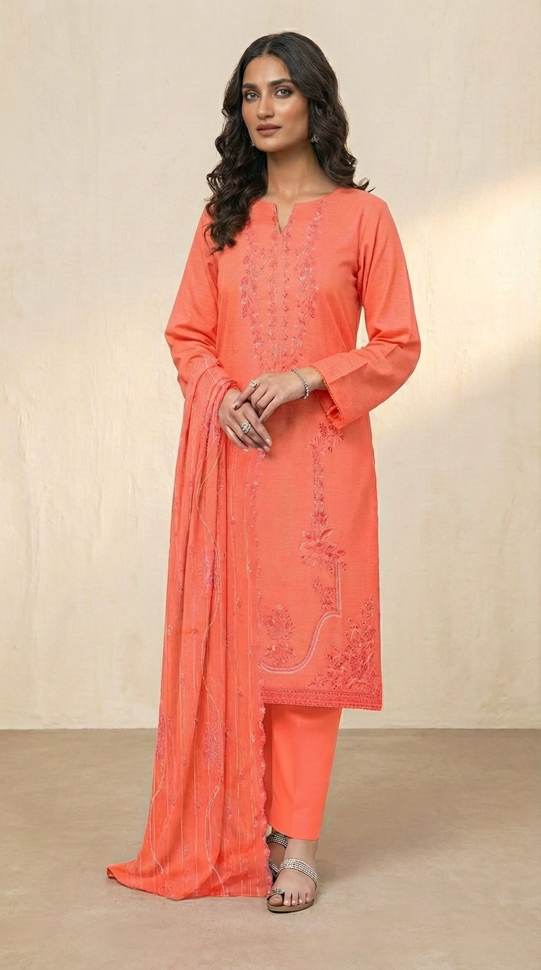 NMDM-05 Embroidered Lawn Unstitched 3 Pcs