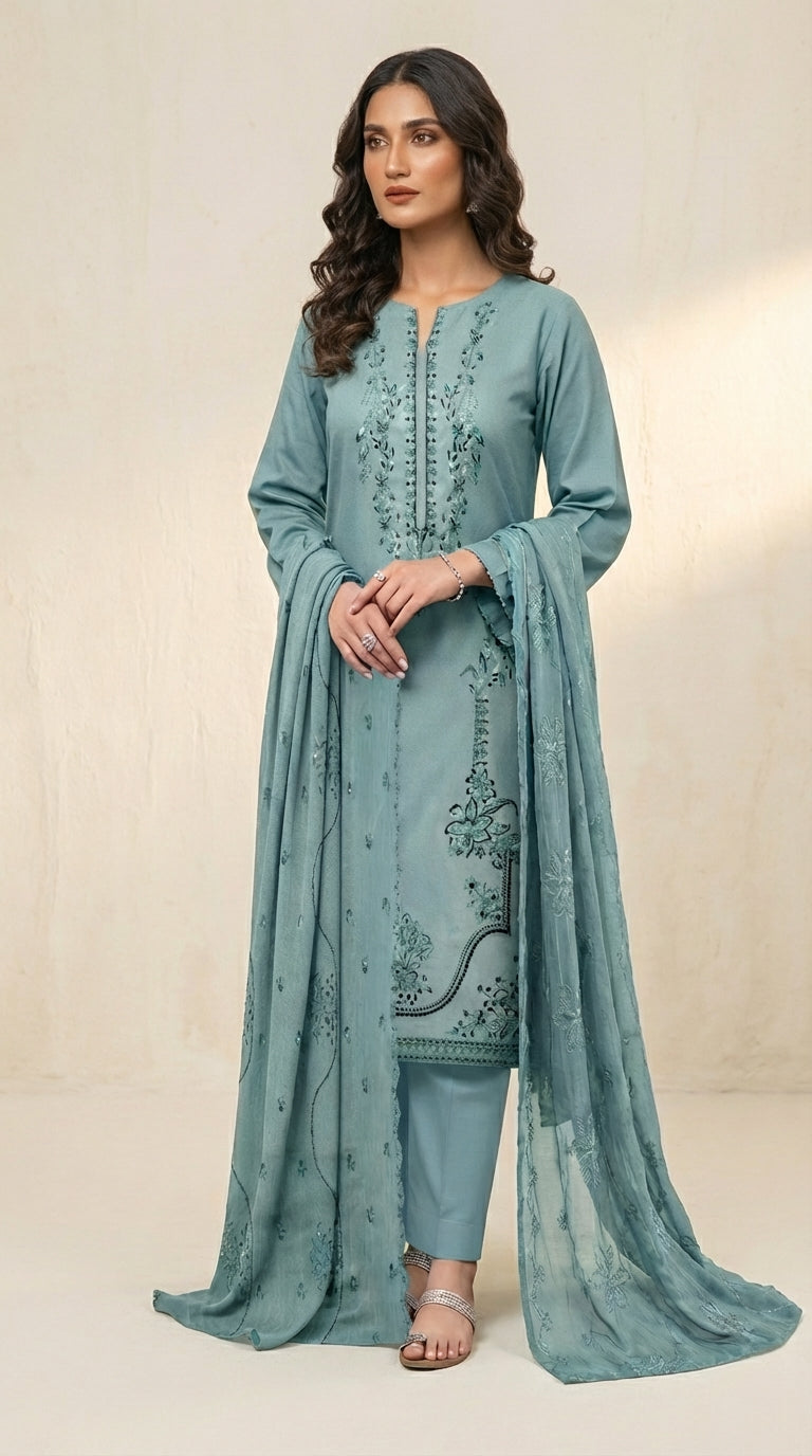 NMDM-03 Embroidered Lawn Unstitched 3 Pcs