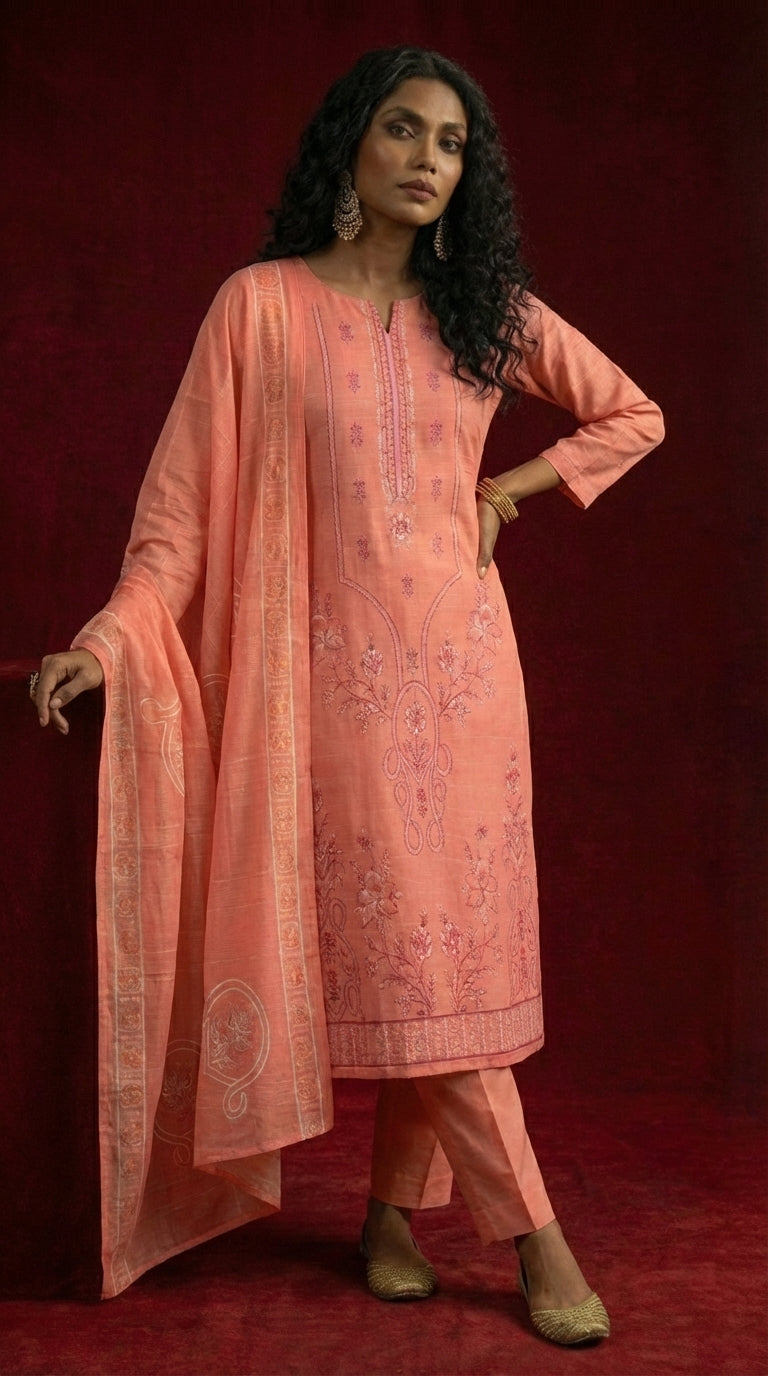 NMKS-05 Embroidered Lawn Unstitched 3 Pcs