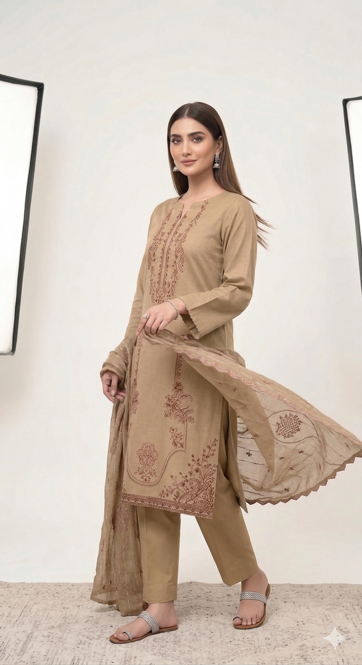 NMDM-01 Embroidered Lawn Unstitched 3 Pcs