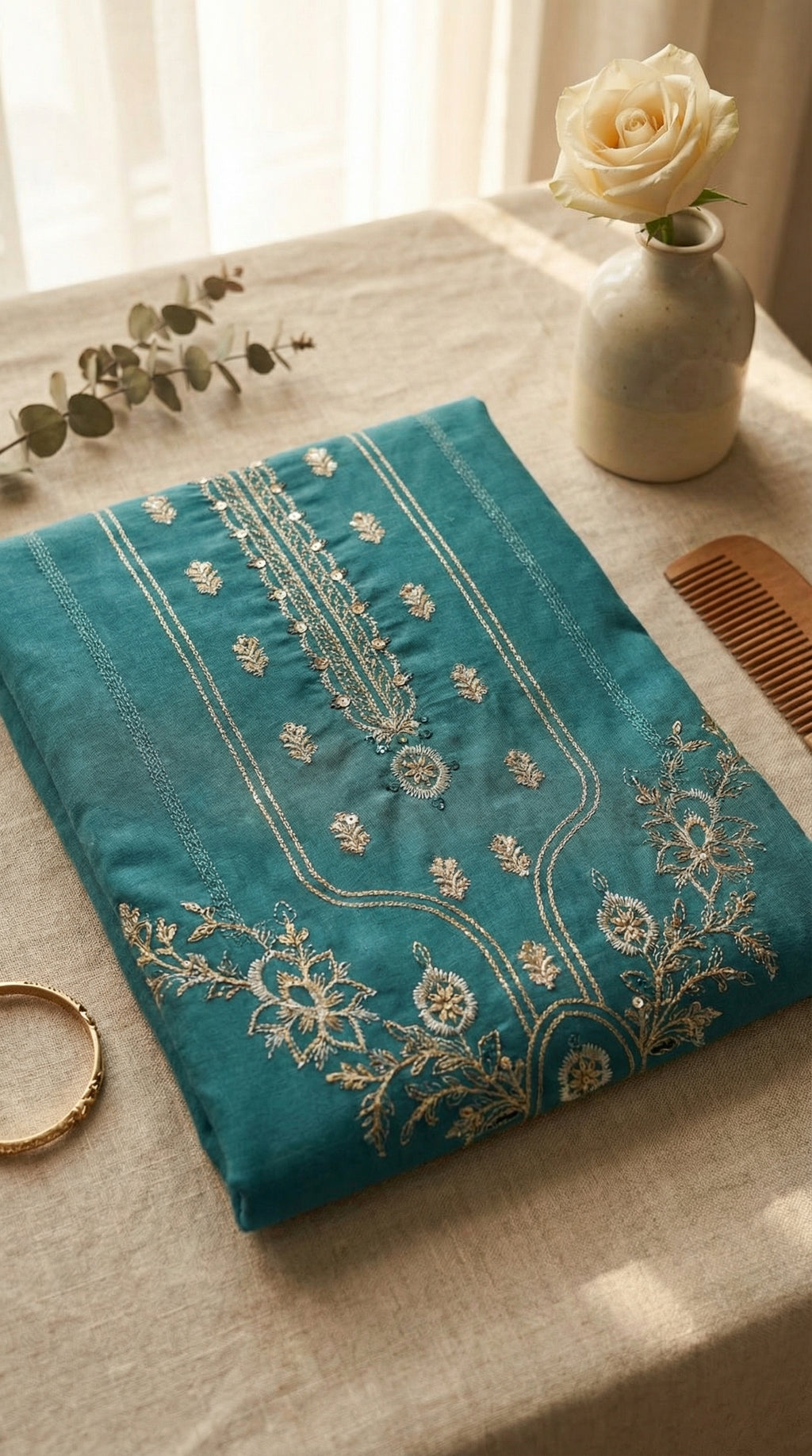 NMKS-03 Embroidered Lawn Unstitched 3 Pcs