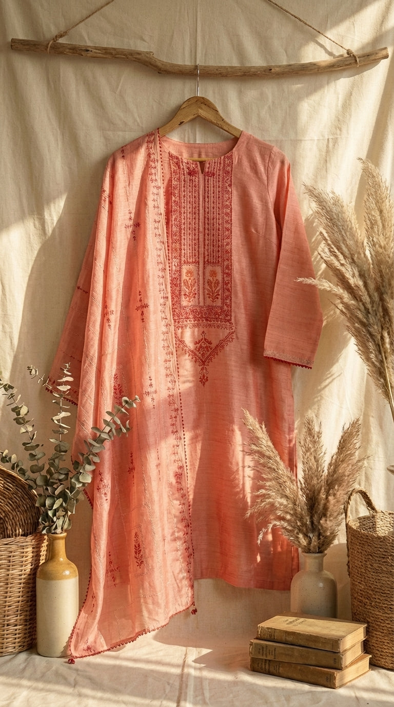 NMLU-01 Embroidered Lawn Unstitched 3 Pcs
